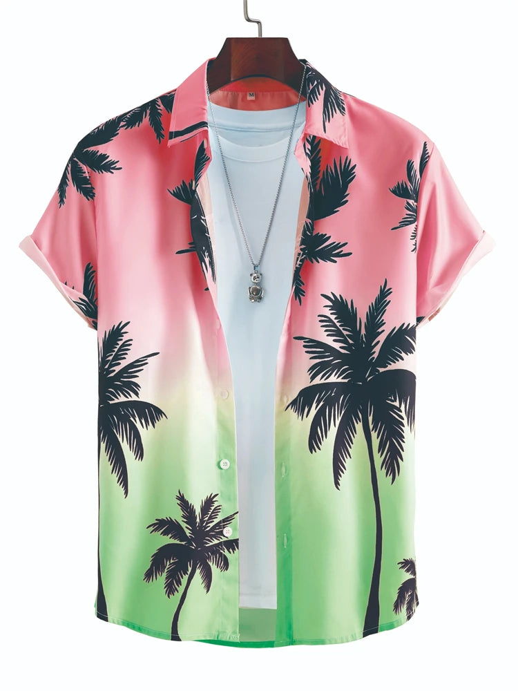 Hawaiian Men's Shirt Summer Outdoor Beach Men's Short-sleeved Shirt Urban Everyday Casual Men's Shirt Street Fashion Men's Shirt