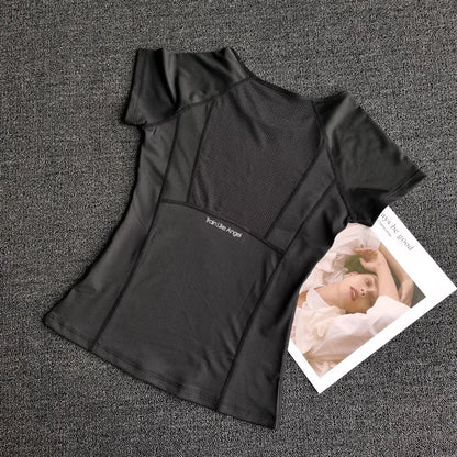 Outdoor Sports Shirt Sportswear Yoga Wear Women's Sports T-Shirt Fitness Clothes Running Yoga Top Female Workout Tops T-shirt