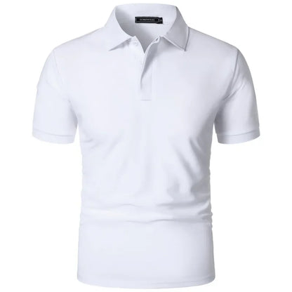 New Mens Short Sleeve T Shirt Sports Tennis Polo Shirt Summer Oversized Breathable Shirts Button Moisture-Wicking Streetwear
