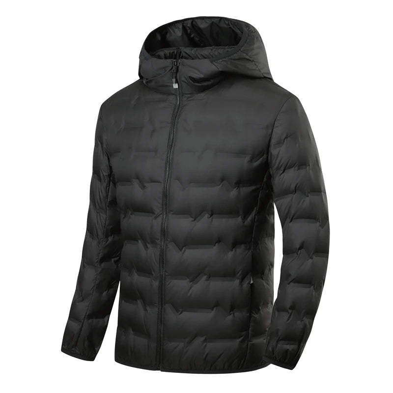 JNLN Men's Winter Down Jacket Duck Down Lightweight Padded Jackets Hiking Camping Climbing Trekking Graphene Lining Warm Coat