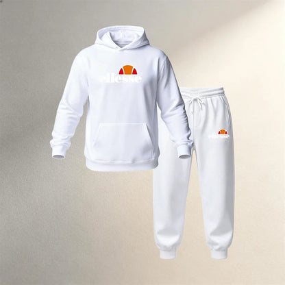 Men's Clothing Hoodies Sets 2 Pcs Autumn Winter Sport Casual Pullover Sweatshirts Tracksuit Fashion Warm Hoodie + Jogging Pants