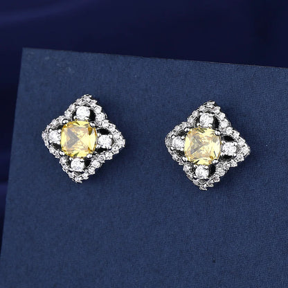 925 Sterling Silver CZ Stud Earrings - Cute Fashion Jewelry for Women and Teens