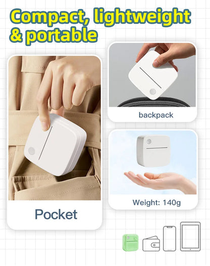 Mini Portable Wireless Label Printer  DOLEWA D2 Wireless Function, Thermal Sticker Maker, Handheld Tips, Learning Marking