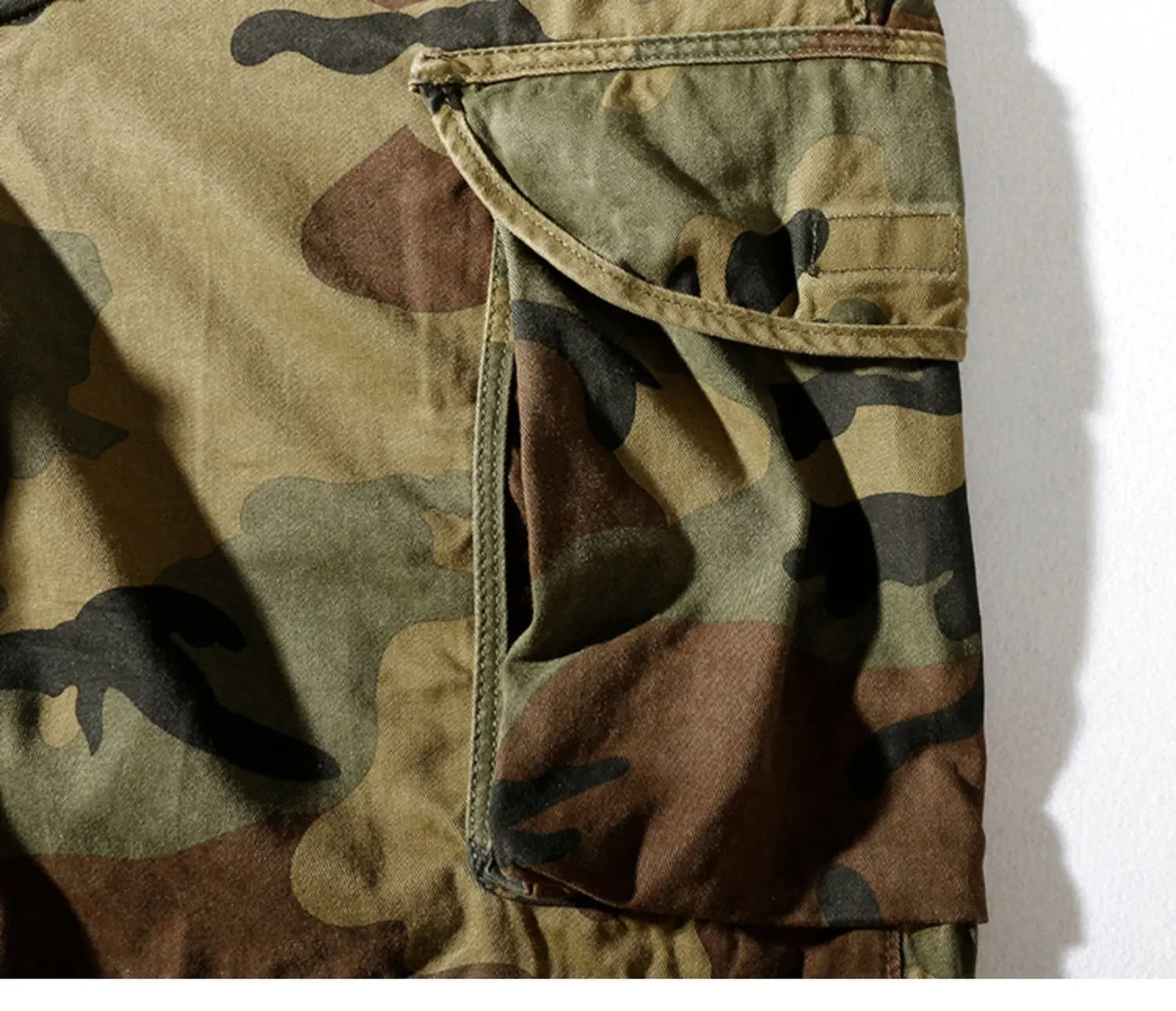 Sand Desert Jungle Camouflage Pattern Shorts for Men Summer Retro American Cotton Half Pants Youth Male Casual Straight Workwear