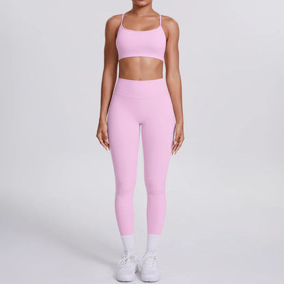 Women's Yoga Suit – Seamless Sports Bra & High Waist Leggings | Breathable Quick Dry Activewear