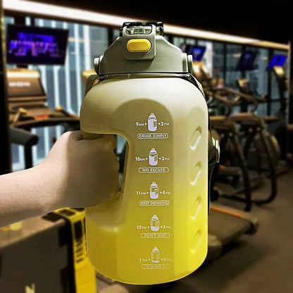 3 Liter Sports Water Bottle With Handle Large Capacity Fitness With Scale Gradient Kettle Outdoor Plastic Portable Water Bottle