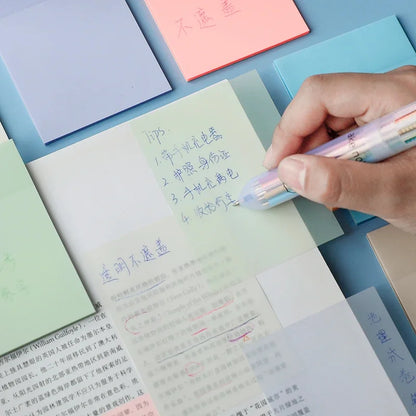 Transparent Waterproof Sticky Note Pads - 50100 Sheets for School  Office