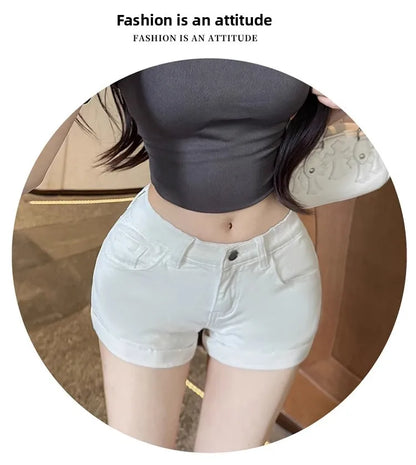 American Sle Hot Girl Low Waist Hip Enhancing Denim orts Women Summer New Slimming Small Size Versatile Hot Pants