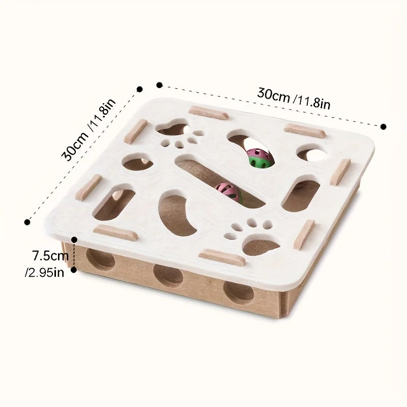 Interactive Cat Toy - Maze Tunnel  Bell for Playtime  Mental Engagement - ZOOMNSTORE
