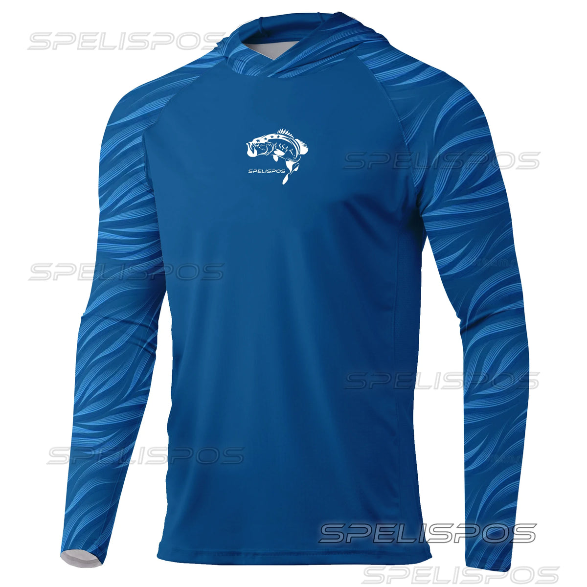 SPELISPOS New Men Fishing Hoodie Summer Breathable  Long Sleeve Fishing Jersey Sun Protection UPF 50+ T-shirt Camisa De Pesca