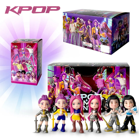 2025 Hot Anime KPop Devil Hunter Doll Vinyl Toy Rumi Mira Zoi Character Vinyl Mask Blind Box Ornament Toy Birthday Gift