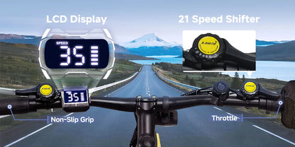QNUT Victor3.0 Mountain Electric Bicycle 1000W 36V 10.4AH Electric Bike 26' Tire All-Terrain Ebike Urban Off-Road Commuter Adult E-Bike