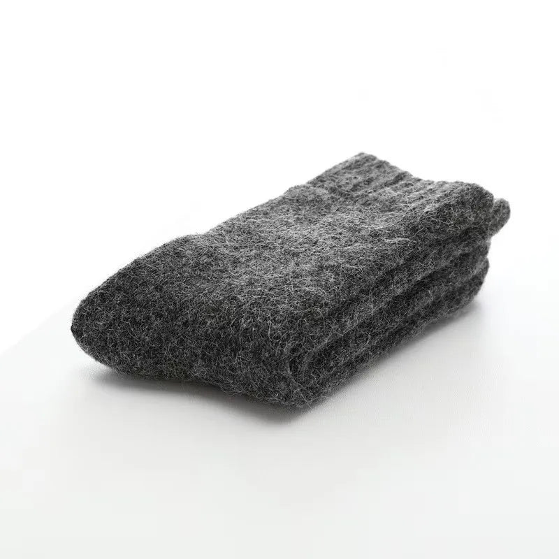 Mens Thick Wool Socks - Warm Solid Winter Socks for Cold Weather - ZOOMNSTORE