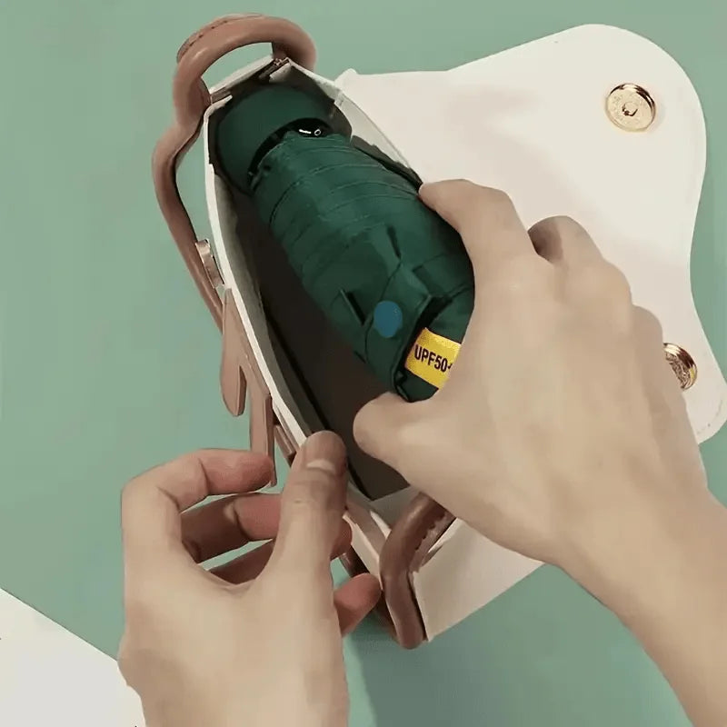 Compact Travel Mini Umbrella Uv Protection Capsule Umbrella 5 Fold Ultra Lightweight Sunshade Umbrellas Protable Manual