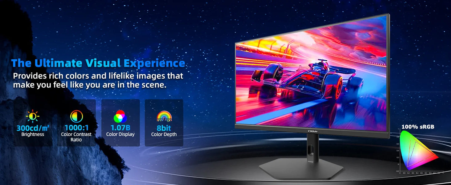 27 Inch Gaming Monitor - 2K 1440P IPS, 300Hz Refresh Rate, 0.8ms Response Time