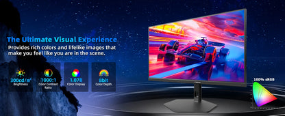 27 Inch Gaming Monitor - 2K 1440P IPS, 300Hz Refresh Rate, 0.8ms Response Time