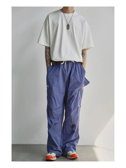 Lightweight Quick Dry Outdoor Work Trousers For Men Women Summer Casual Loose Straight Leg Long Pants Mountain Hiking Bottoms