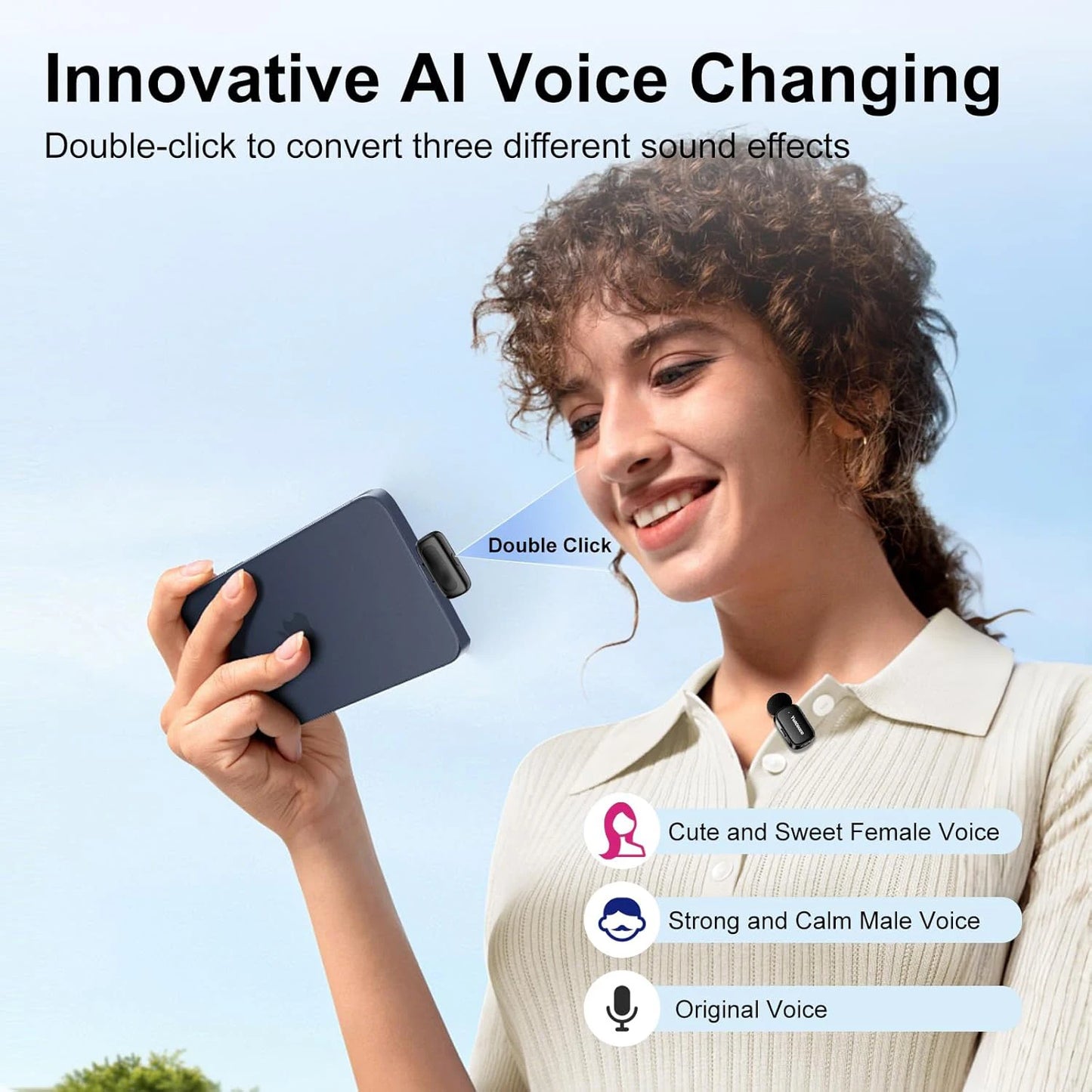 Mini Wireless Lavalier Microphones with Charging Case Clip-on Lavalier Microphone Wireless for Video Recording, Vlogging