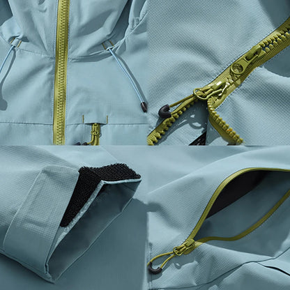 Men's Outdoor Jacket Waterproof Windbreaker Sports Climbing Trekking Multiple Pockets Skiing Softshell Zipper Hooded Jackets