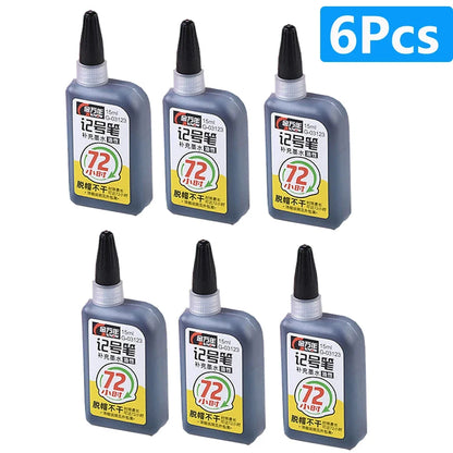 Multi-Purpose 45mm Deep Hole Marker Pens - Waterproof Long Nib Carpenter Pens for Woodworking and Bathroom Use