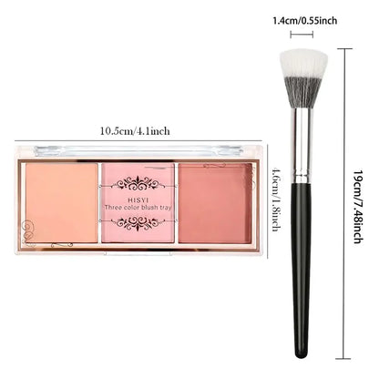 3-Color Cheek Red Plate Nude Makeup Natural Matte Milk Tea Orange Eye Shadow Makeup Lasting High Color Rendering Invisible