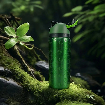 Owalaa emerald flash 32oz/945ml stainless steel insulated water bottle with straw,for daily sports outdoor,perfect gift