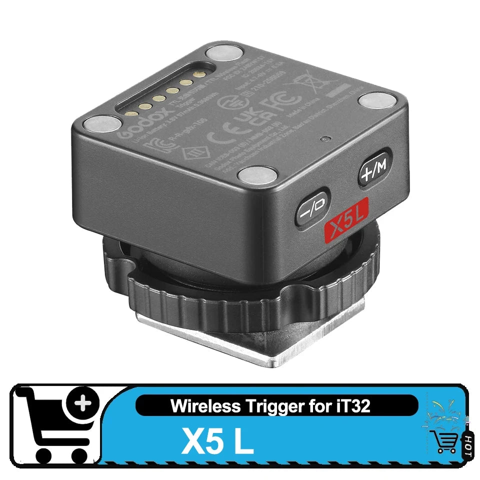 Godox IT32 IFlash Camera Flash TTL HSS Rotating Head on Camera Flash Light X5 C/S/N/F/O/L Wireless TTL Magnetic Flash Trigger