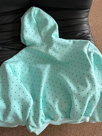 American Style Polka Dot Star Sweatshirts New Spring Fashion Letter Print Hooded Women Y2k Sweet Loose Casual Jacket 2026 New