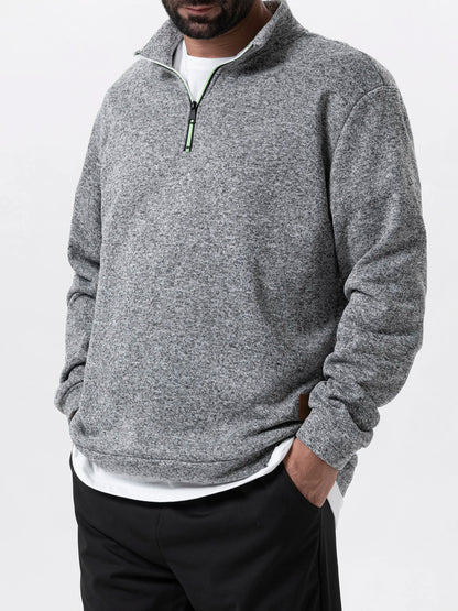 Men's Quarter Zip Up Sweaters Slim Fit Lightweight Mock Neck Pullover Casual Sweaters Half Turtleneck Knitted Outdoor Streetwear