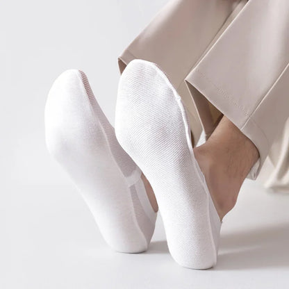 High Quality Summer Casual Socks Men Invisible Low Cut Sock Lot Breathable Silicone Non-slip Comfortable Soft Sokken
