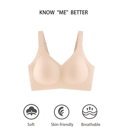 FallSweet Women Push-Up Seamless Bra Plus Size Wireless Bralette Adjust Straps Full Cup Breathable Lingerie Intimates Underwear