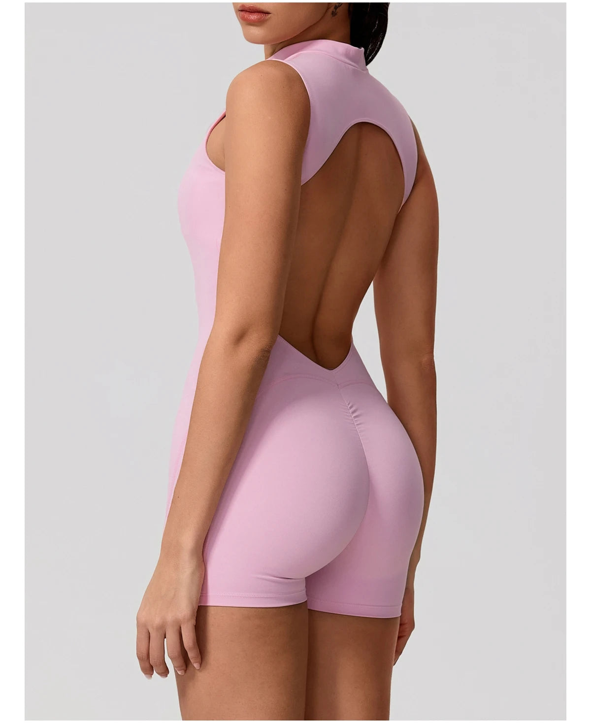 New Summer Women's Sleeveless Back Hollow Jumpsuit Female Sports Suit Fitness Yoga Clothing Peach Hipo Gym Overalls 1 Pcs