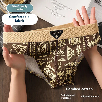 New Men's Triangle Underpants Fine Cotton Sexy Comfortable Underpants Teenage Underpants Boys Triangle Underpants Head Shorts