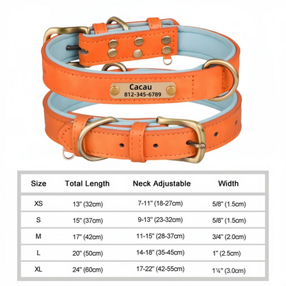 Personalized Leash Custom Dog Collar PU Leather Pet Dog Tag Collars Free Engraved Nameplate For Small Medium Large Dogs Pitbull