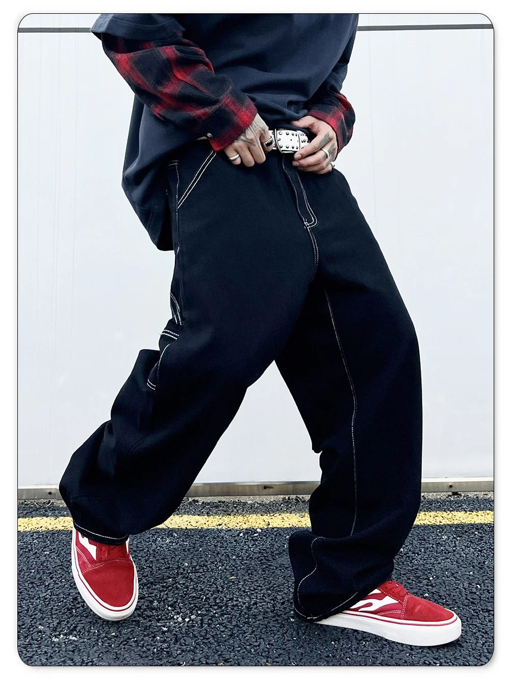 Liys Retro Black Fashion Work Jeans Men Casual Straight-Leg Classic Work Denim Trousers Korean Brand Pant Men's Summer Pants