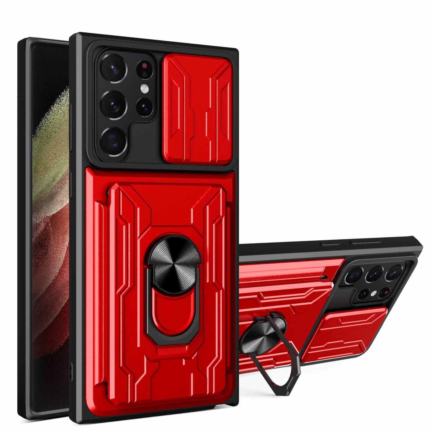 Case For Samsung Galaxy S26 S25 S24 S23 S20 S21 S22 Ultra Plus FE Note 20 Ultra Cover Grade Card Slot Armor Fundas Coque