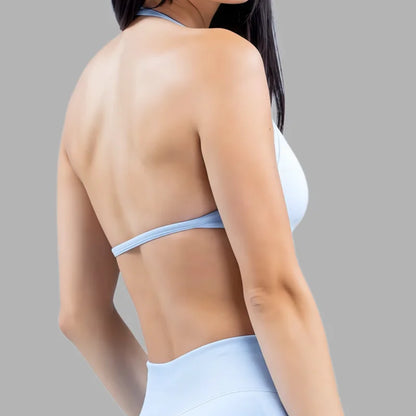 Impact Sports Bra - Seamless Yoga Halter Top for Women | High Support Fitness Workout Bra