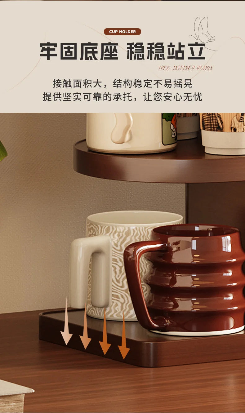 Multifunctional Desktop Multi-layer Cup Holder Office Simple Small Flower Stand Kitchen Countertop Rack Seasoning Storage Rack