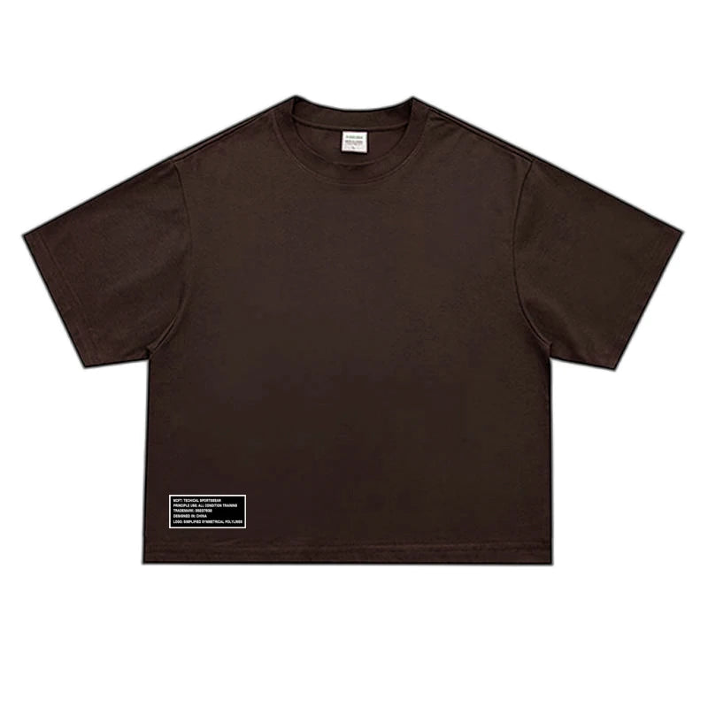 Oversized Boxy Fit Dropped Shoulders Running T-shirts Mens Cotton Heavyweight Half Sleeve Sports T Shirts Casual Gym Clothing