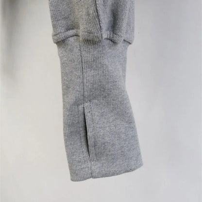 Fashion Waist Cinched Cropped Sweatshirts Women Autumn Harajuku Casual Oversized Pullover Lady Gray Long Sleeve Crewneck Hoodies