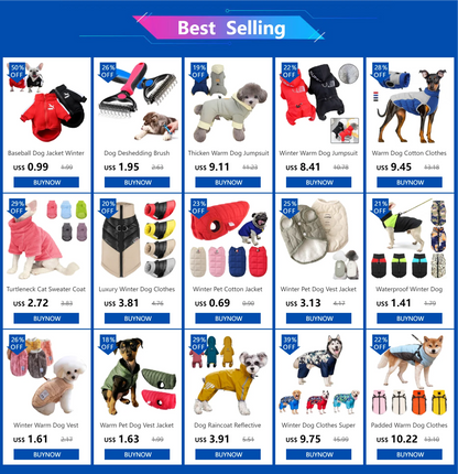 Winter Dog Clothes with Harness Waterproof Warm Pet Dog Cotton Jacket for Small Large Dogs Puppy Clothing French-Bulldog Coat