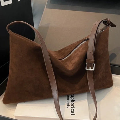 Retro Shoulder Bag – Women's Tote Bag With Large Capacity | Zipper Closure