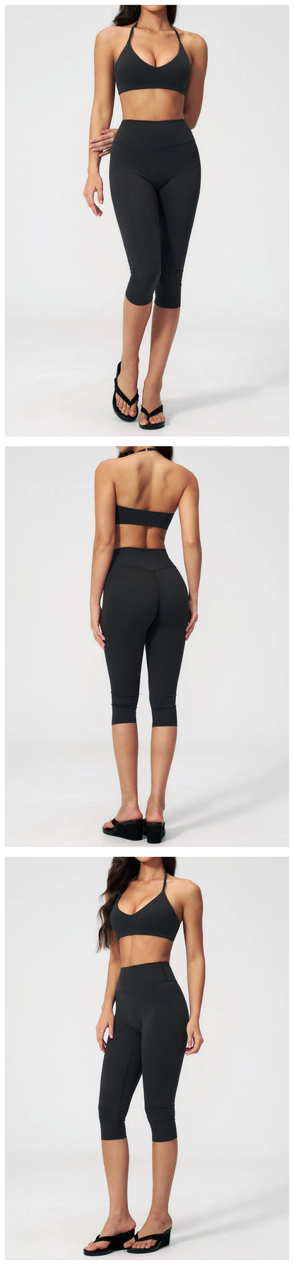 Women's Fitness Set Gym Tracksuit Breathable Sports Bra Flared Trousers Suit Workout Clothing Sportswear Female Athletic Wear