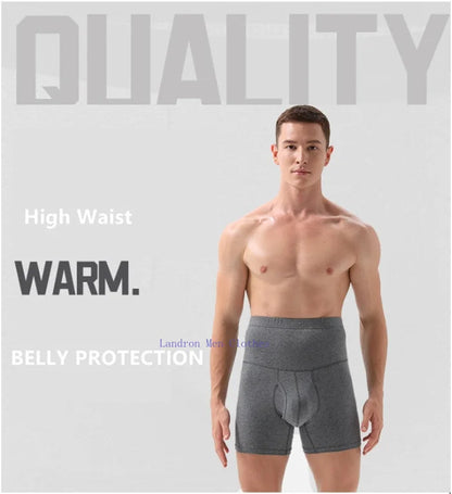 High Waist Cotton Boxers Men Abdominal 150KG Sports Bodyshape Panties Plus Size 9XL 8XL Underpants Warm Belly Protection Shorts