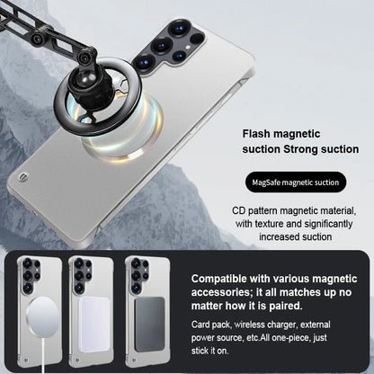 Ultra Thin Metallic Paint Magnetic Case For Samsung Galaxy S26 Ultra S25 S24 S23 Plus S22 Frameless Cooling Hard PC Cover Funda