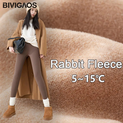 High Waist Fleece Leggings – Seamless Elastic Thermal Leggings Women Warm Winter Tights