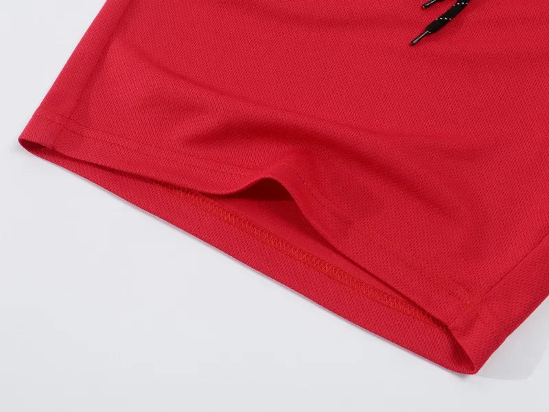Men's Running Shorts Casual Sports Breathable Mesh Quick Dry Shorts Outdoor Hiking Clothing Fitness Quick Dry Drawstring Shorts
