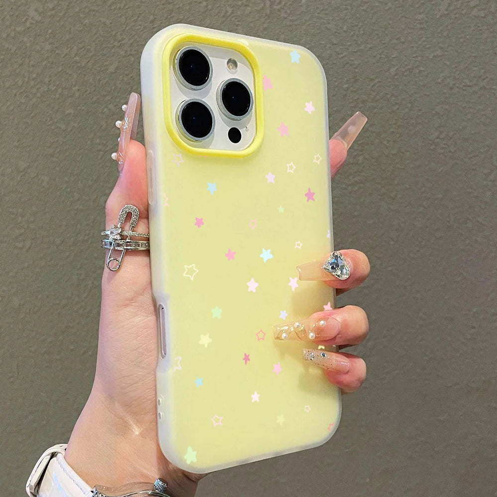 Cute Colorful Star Case for Samsung Galaxy S26 S25 S24 S23 Ultra A57 A37 A56 A55 A54 A53 A17 5G A36 A35 A34 S21FE S22 Plus Cover
