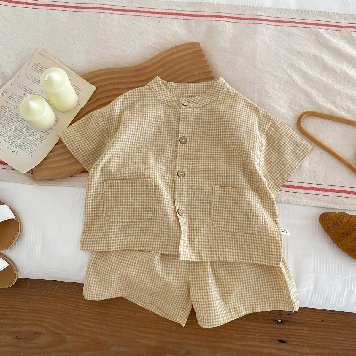 MILANCEL Chidren Clothing Set Casual Boys Suit  Short Sleeve Shirt And Pants 2 PCs Clothes Suit