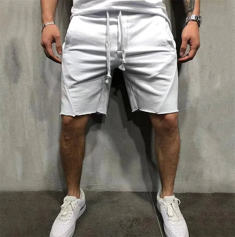 Men's Cargo Shorts – Green Summer Bermuda With Flap Pockets & Drawstring Waist